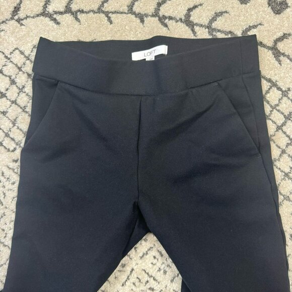 Loft Black slack stretchy pants women's small with pockets - Picture 3 of 8